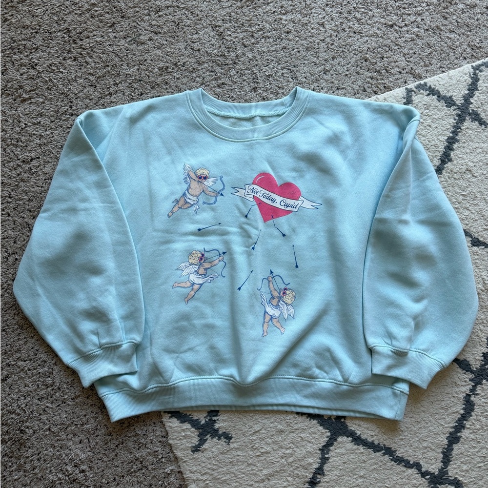 NWOT Living Fully Co. “Not Today Cupid” Sweatshirt